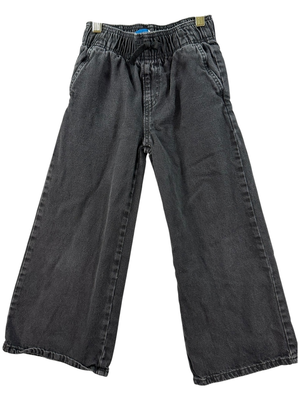 Old Navy Kids High-Rise Baggy Wide Leg Jeans Black Size S (6/7)